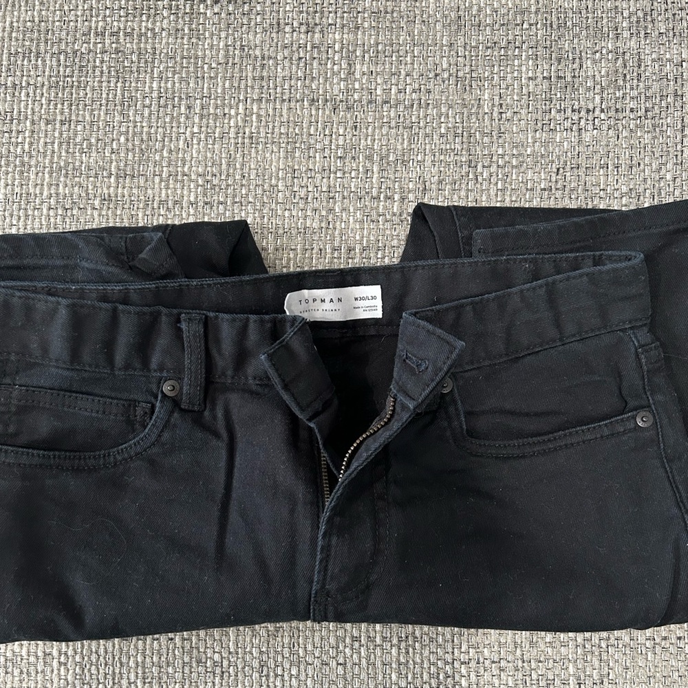 Topman black jeans 30/30. NWOT